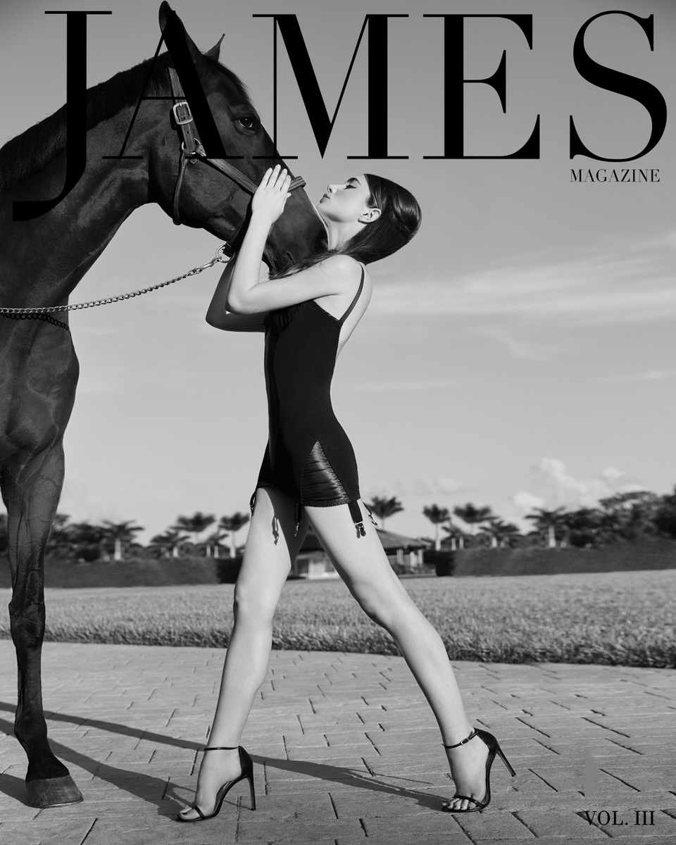 Erika Luter on the cover of James Magazine. Cover image shot by Jim Jordan Photography.
