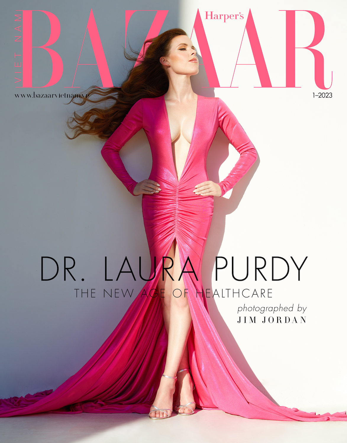 Doctor Laura Purdy photographed by celebrity fashion photog¬rapher Jim Jordan for Harpers Bazaar