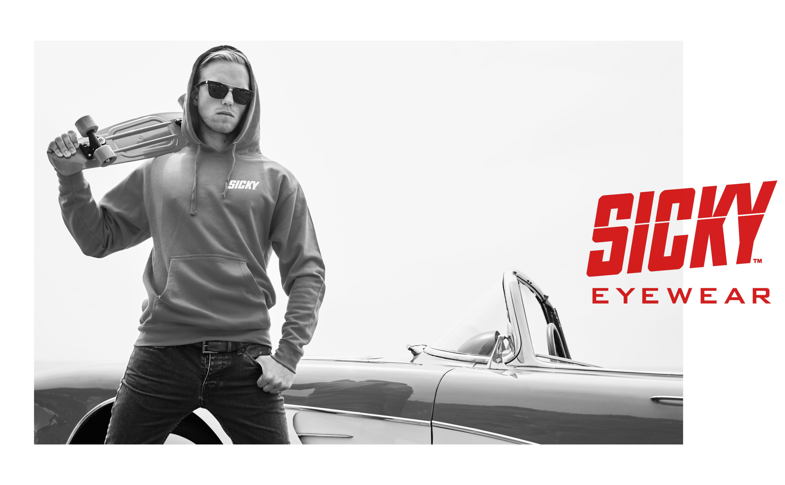 Model Dax Blinn photographed by celebrity fashion photographer Jim Jordan for Sicky Eyewear