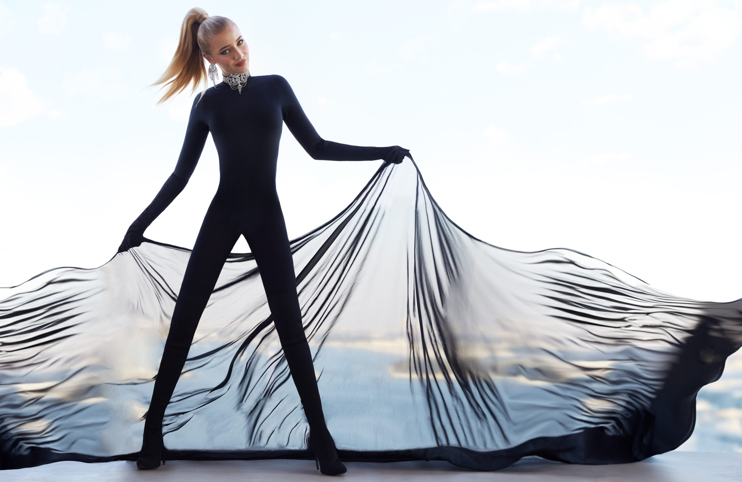 Model Victoria Hughes is pictured in a Glamour photoshoot photographed by celebrity fashion photographer Jim Jordan.