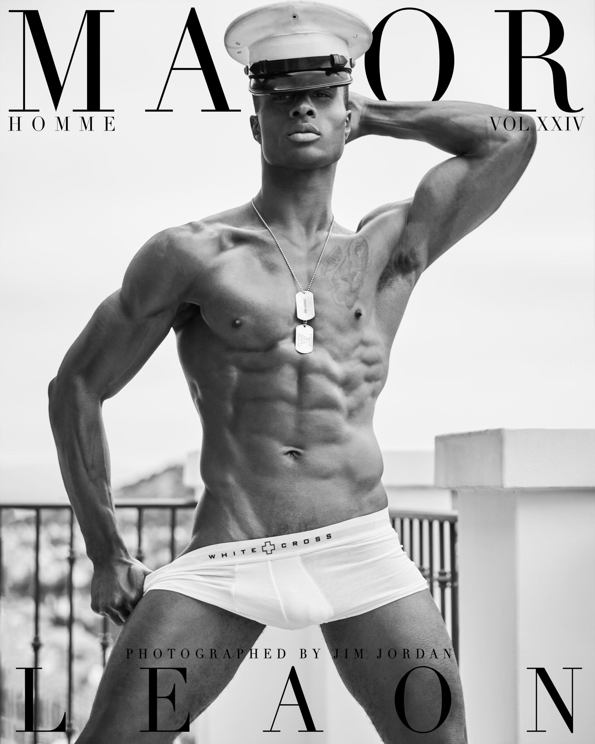 Model Leaon Gordon is pictured in a cover shoot photographed by celebrity fashion photographer Jim Jordan.