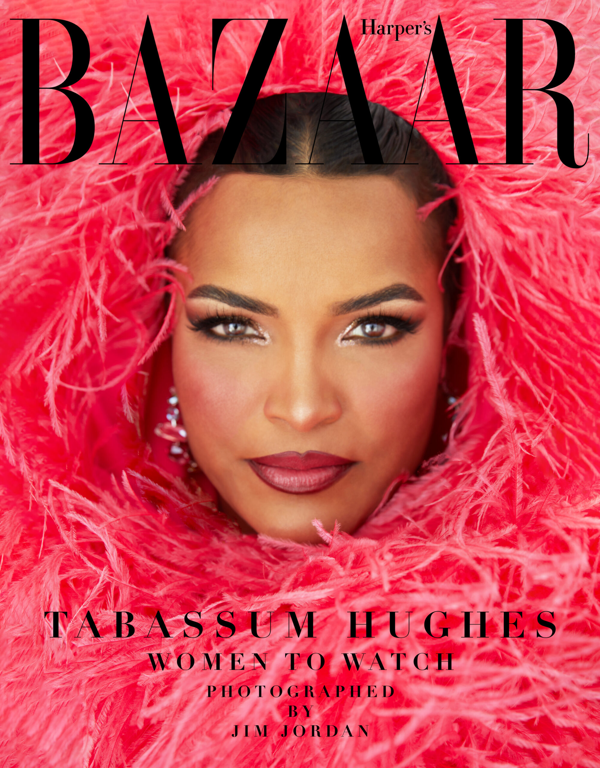 Model Tabassum Hughes is pictured in a photoshoot for Harper's Bazaar magazine photographed by celebrity fashion photographer Jim Jordan.