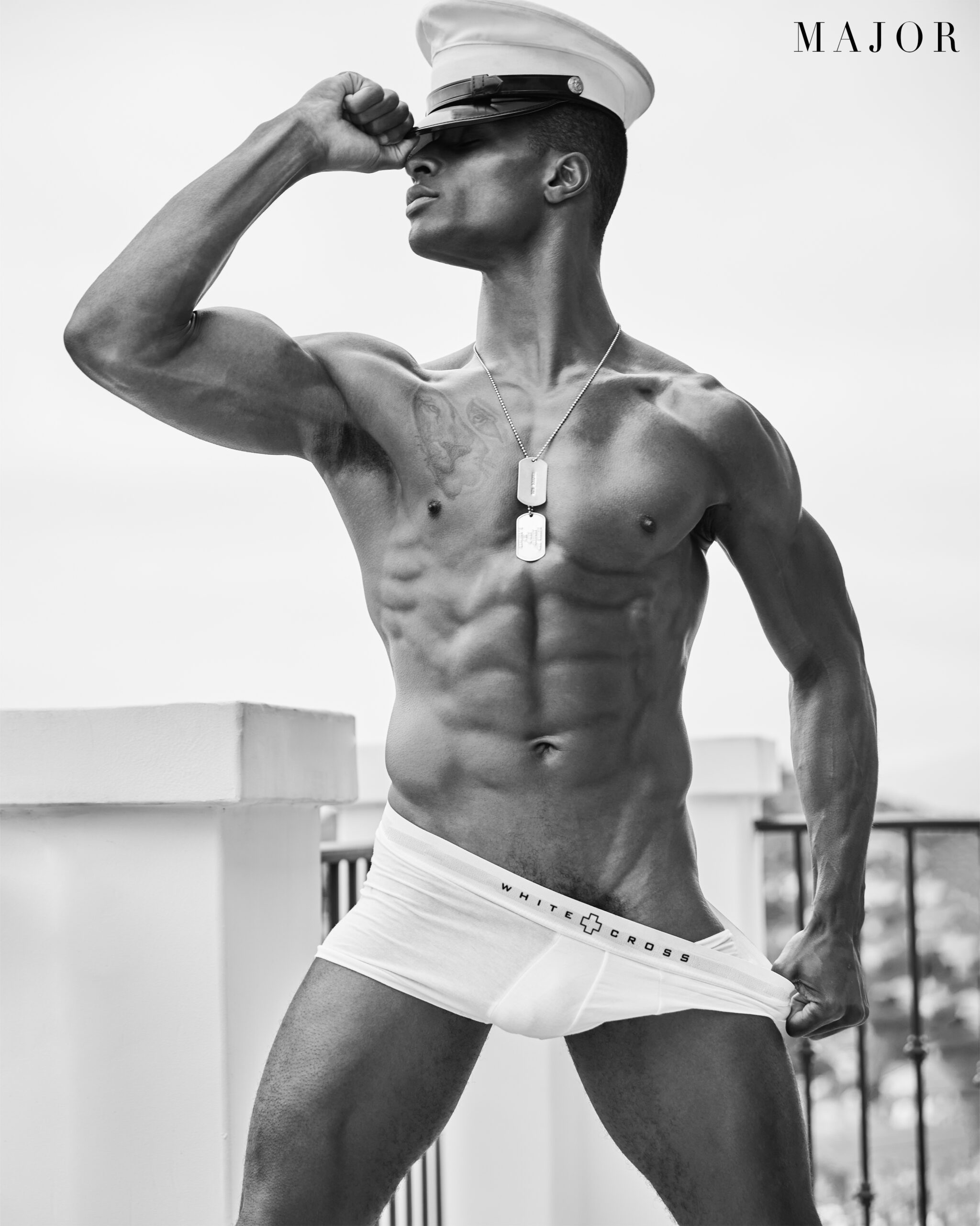 Model Leaon Gordon is pictured in a photoshoot for Major magazine photographed by celebrity fashion photographer Jim Jordan.